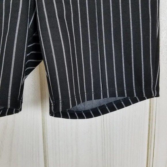 Lovers + Friends Black Striped High Waist Biker Shorts - Picture 5 of 8